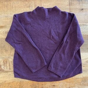 Lululemon Purple Boxy Knit Sweater, Mock neckline, Size M/L